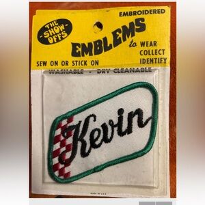 Emblems Patch 'The Show Offs' vintage 70s name Kevin